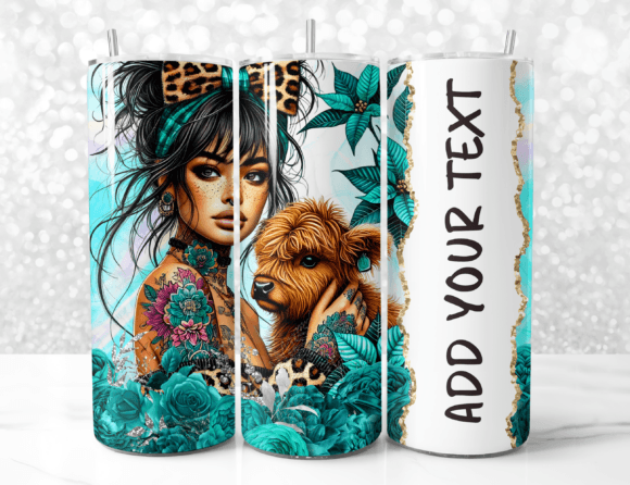 Add Your Text Name Highland Cow Tumbler Graphics