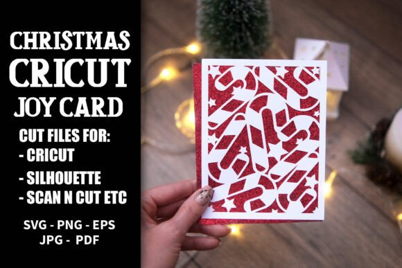 Christmas Cricut Joy Card SVG for Tumbler Wraps and Graphics
