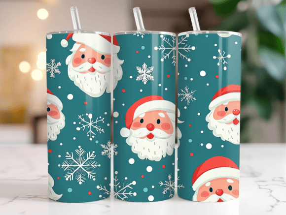 Christmas Santa Claus 20oz Tumbler Wrap Graphics