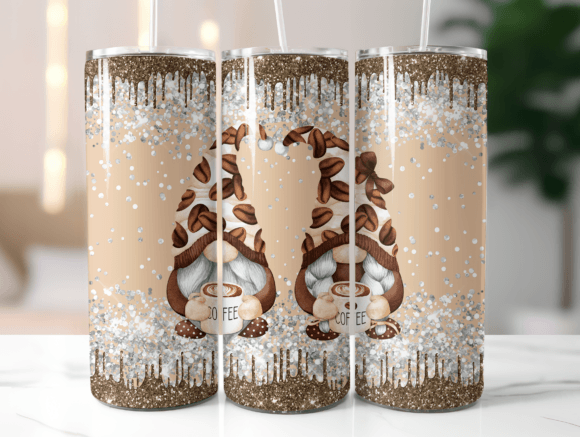 Coffee Gnome Tumbler Wrap Graphics