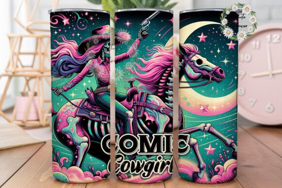 Cosmic Cowgirl Tumbler Wrap Graphics