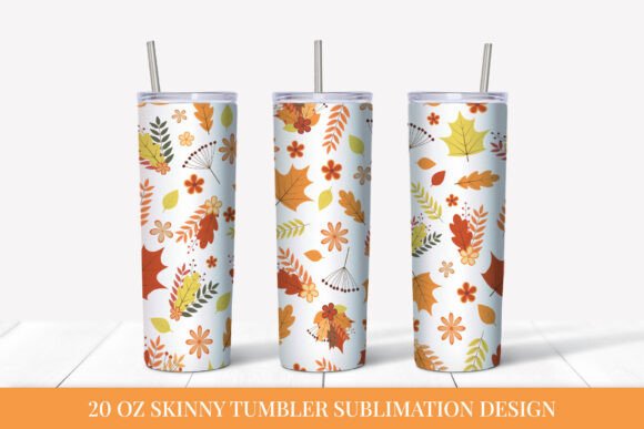 Fall Tumbler Wrap Sublimation Autumn Graphics