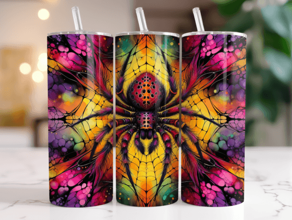 Goliath Spider Web Dark Art Tumbler Wrap Graphics