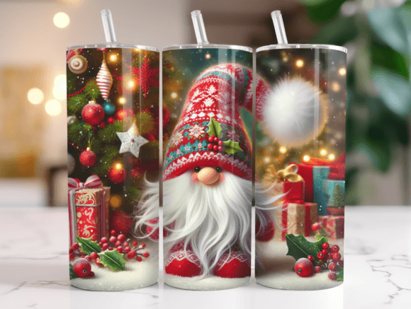 Hristmas Gnome 20oz Wrap PNG Sublimation for Tumbler Wraps