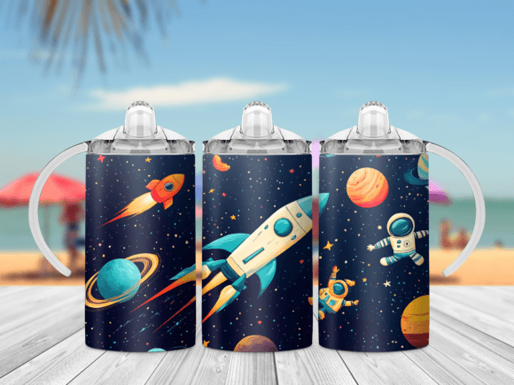 Space Astronaut Sippy Cup Wrap 12oz Embroidery Review