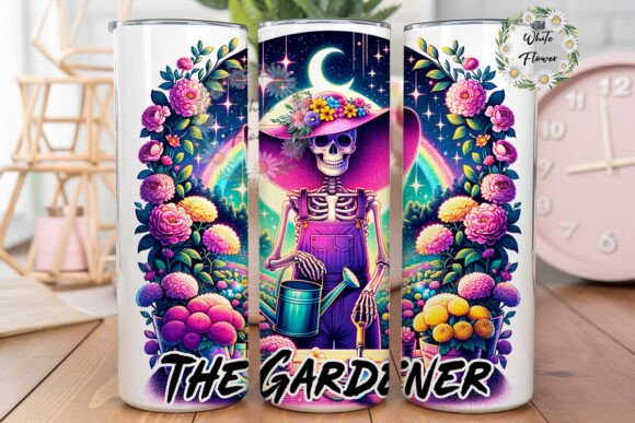 The Gardener Skeleton Watering Plants - A Tumbler Wrap Graphic Review