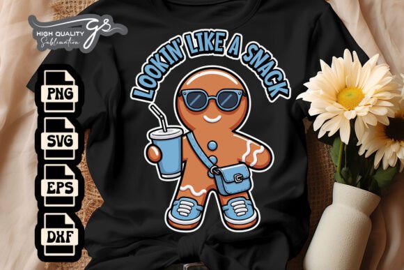 Xmas Lookin Snack Gingerbread SVG for Crafts and Graphics